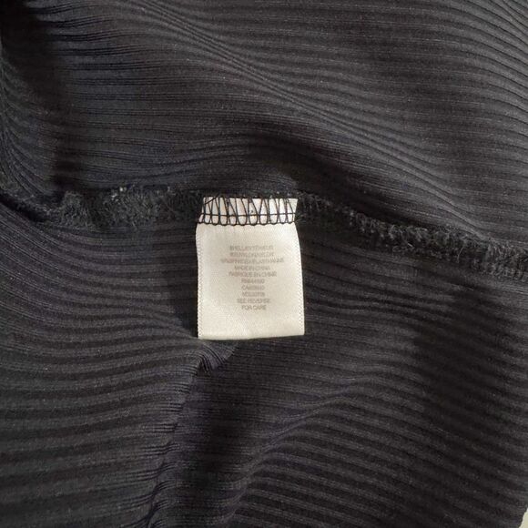 FOURTEENTH PLACE square neck rib knit body-con midi dress | large | black - Picture 7 of 10